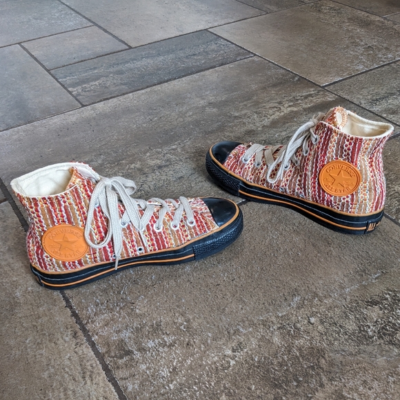 Converse Chuck Taylor All Star Retro Fabric High Top Sneakers Size 5 Ora… - Picture 5 of 16